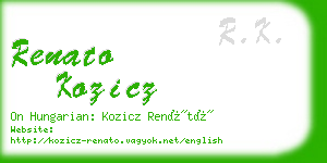 renato kozicz business card